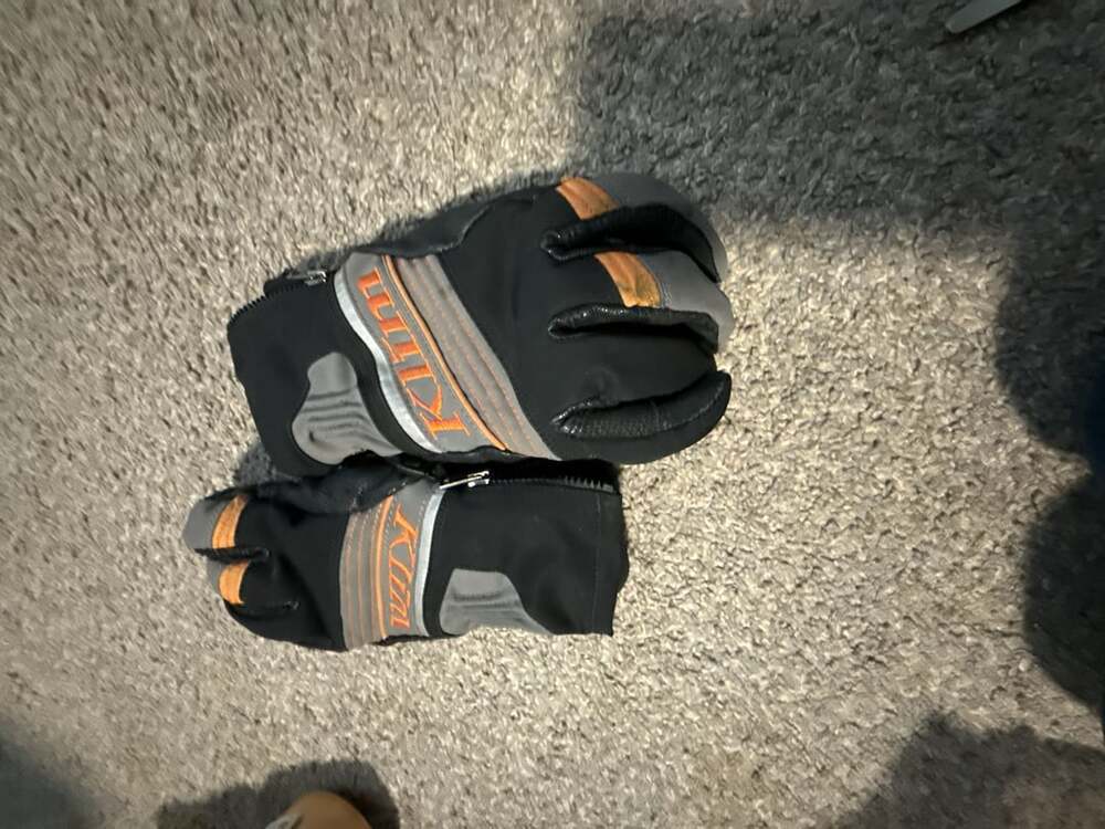 Klim Gore-Tex Motorcycle Gloves Black Leather